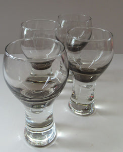 Four Caithness Glass Grey Canisbay Wine Glasses and Canisbay Decanter