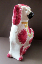 Load image into Gallery viewer, LARGE Antique Pair of Staffordshire Dogs Chimney Spaniels / Wally Dugs; 12 1/4 inches
