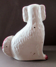 Load image into Gallery viewer, LARGE Antique Pair of Staffordshire Dogs Chimney Spaniels / Wally Dugs; 12 1/4 inches
