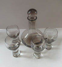 Load image into Gallery viewer, Four Caithness Glass Canisby Wine Glasses and Lybster Decanter 1960s
