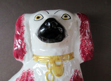 Load image into Gallery viewer, LARGE Antique Pair of Staffordshire Dogs Chimney Spaniels / Wally Dugs; 12 1/4 inches
