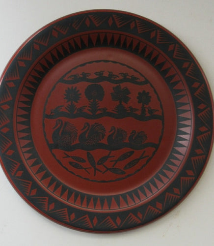 1960s Scottish Wilson Terracotta Side Plate for Royal Worcester 8 inches
