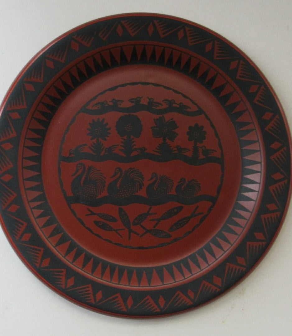 1960s Scottish Wilson Terracotta Side Plate for Royal Worcester 8 inches