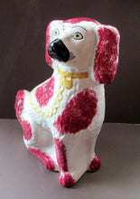 Load image into Gallery viewer, LARGE Antique Pair of Staffordshire Dogs Chimney Spaniels / Wally Dugs; 12 1/4 inches
