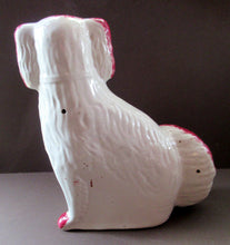 Load image into Gallery viewer, LARGE Antique Pair of Staffordshire Dogs Chimney Spaniels / Wally Dugs; 12 1/4 inches
