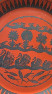 1960s Scottish Wilson Terracotta Side Plate for Royal Worcester 8 inches