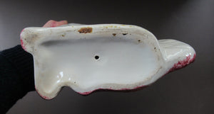 LARGE Antique Pair of Staffordshire Dogs Chimney Spaniels / Wally Dugs; 12 1/4 inches