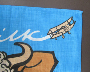 VINTAGE 1970s Irish Linen Tea Towel or Bar Cloth. MILK MARKETING BOARD