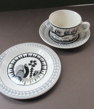 Load image into Gallery viewer, Scottish Wilson 1960s Black and White Royal Worcester Trio
