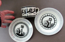 Load image into Gallery viewer, Scottish Wilson 1960s Black and White Royal Worcester Trio
