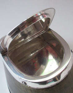 Antique VICTORIAN 1870s. TAXIDERMY Interest. Silver Plate Horse's Hoof Desk Tidy 