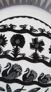 Vintage 1960s SCOTTIE WILSON Black and White Side Plate for  ROYAL WORCESTER. 8 inches