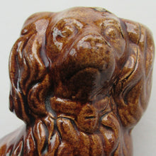 Load image into Gallery viewer, Small Miniature Treacle Glaze Kings Charles Spaniel Miniature Staffordshire Dog
