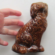 Load image into Gallery viewer, Small Miniature Treacle Glaze Kings Charles Spaniel Miniature Staffordshire Dog
