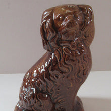 Load image into Gallery viewer, Small Miniature Treacle Glaze Kings Charles Spaniel Miniature Staffordshire Dog
