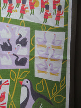 Load image into Gallery viewer, 1960s Christmas Tea Towel or Bar Cloth 12 Days of Christmas
