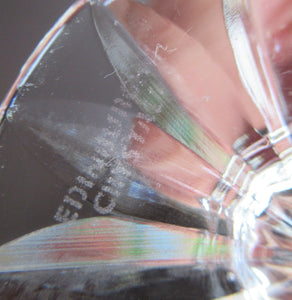 Six Matching Set of Edinburgh Crystal Small Wine Glasses