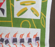 Load image into Gallery viewer, 1960s Christmas Tea Towel or Bar Cloth 12 Days of Christmas

