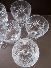 Load image into Gallery viewer, Six Matching Set of Edinburgh Crystal Small Wine Glasses
