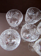 Load image into Gallery viewer, Six Matching Set of Edinburgh Crystal Small Wine Glasses
