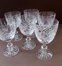 Load image into Gallery viewer, Six Matching Set of Edinburgh Crystal Small Wine Glasses
