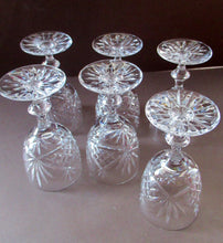 Load image into Gallery viewer, Six Matching Set of Edinburgh Crystal Small Wine Glasses
