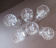 Load image into Gallery viewer, Six Matching Set of Edinburgh Crystal Small Wine Glasses
