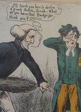 Load image into Gallery viewer, Georgian Satirical Print Greek Crown Leopold I Little Pickle Decling Greek Article 1830
