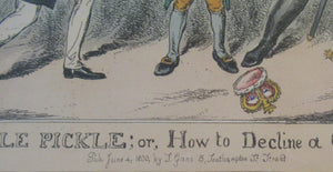 Georgian Satirical Print Greek Crown Leopold I Little Pickle Decline Greek Article 1830