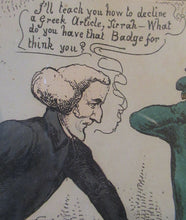 Load image into Gallery viewer, Georgian Satirical Print Greek Crown Leopold I Little Pickle Decline Greek Article 1830
