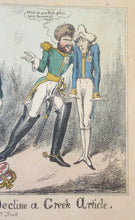 Load image into Gallery viewer, Georgian Satirical Print Greek Crown Leopold I Little Pickle Decline Greek Article 1830
