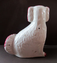 Load image into Gallery viewer, LARGE Antique Pair of Staffordshire Dogs Chimney Spaniels / Wally Dugs; 12 1/4 inches
