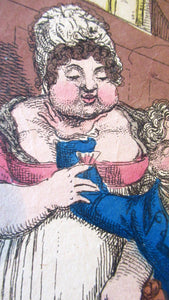 Georgian Satirical Print Regent George Iv Drinking and Womanising Beauties of Grease Cruikshank 