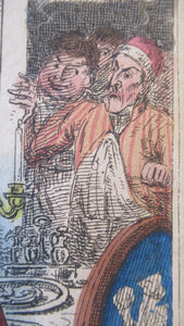 Georgian Satirical Print Regent George Iv Drinking and Womanising Beauties of Grease Cruikshank 