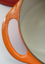 Load image into Gallery viewer, Pre-loved Le Crueset Doufeu Large Lidded Casserole Pot. Volcano Orange
