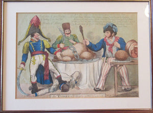 Georgian Satirical Print Ottoman Empire History Napoleon Bonaparte and Turkey 1806