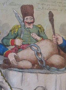 Georgian Satirical Print Ottoman Empire History Napoleon Bonaparte and Turkey 1806
