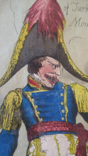 Load image into Gallery viewer, Georgian Satirical Print Ottoman Empire History Napoleon Bonaparte and Turkey 1806
