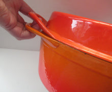Load image into Gallery viewer, Pre-loved Le Crueset Doufeu Large Lidded Casserole Pot. Volcano Orange
