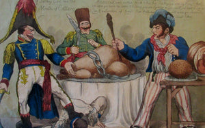 Georgian Satirical Print Ottoman Empire History Napoleon Bonaparte and Turkey 1806