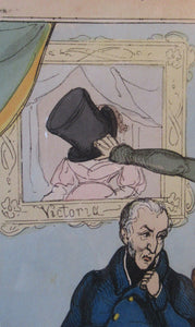 Georgian Satirical Print 1830 Royal Succession - Wellington, King Willian IV and the Duke of Cumberland