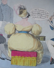 Load image into Gallery viewer, 1829 Georgian Satirical Print John Doyle Reading the Times. King George IV and Duke of Wellington

