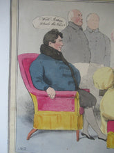 Load image into Gallery viewer, 1829 Georgian Satirical Print John Doyle Reading the Times. King George IV and Duke of Wellington
