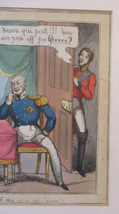 Georgian Satirical Print 1830 Royal Succession - Wellington, King Willian IV and the Duke of Cumberland