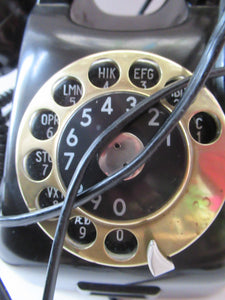 Kristian Kirks Danish 1960s Rotary Dial Black Bakelite Telephone working