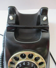 Load image into Gallery viewer, Kristian Kirks Danish 1960s Rotary Dial Black Bakelite Telephone working
