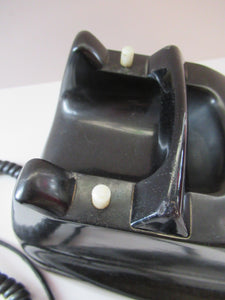 Kristian Kirks Danish 1960s Rotary Dial Black Bakelite Telephone working