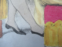 Load image into Gallery viewer, 1829 Georgian Satirical Print John Doyle Reading the Times. King George IV and Duke of Wellington
