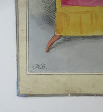 Load image into Gallery viewer, 1829 Georgian Satirical Print John Doyle Reading the Times. King George IV and Duke of Wellington
