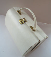 Load image into Gallery viewer, Vintage 1960s White Handbag or Vanity Case
